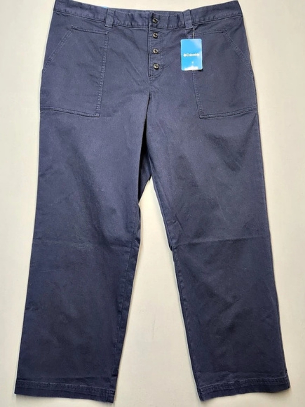 NWT Columbia Women's Holly Hideaway Cotton Straight Leg Pants Size 20W Nocturnal